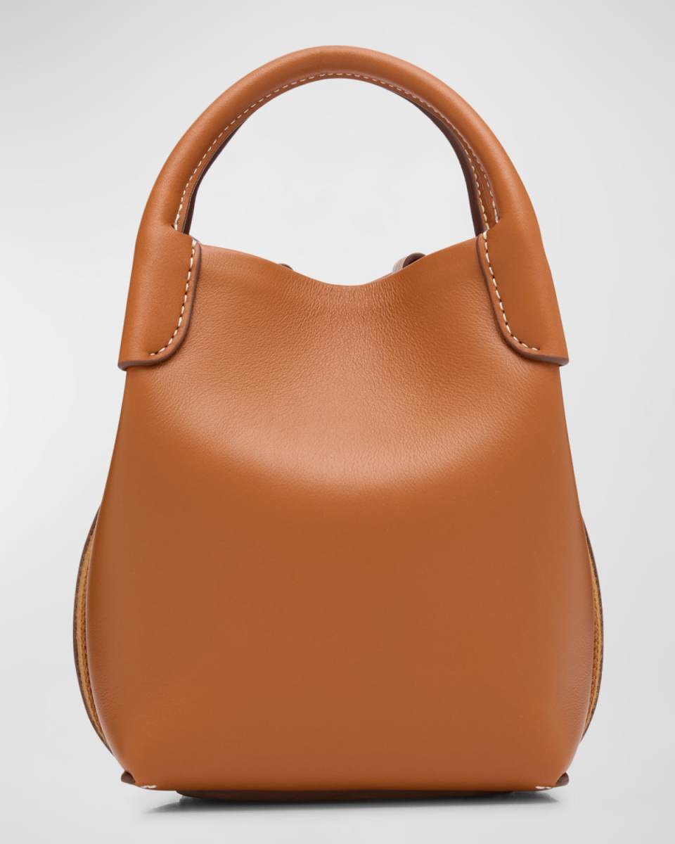 Bale Micro Rounded Leather Top-Handle Bag